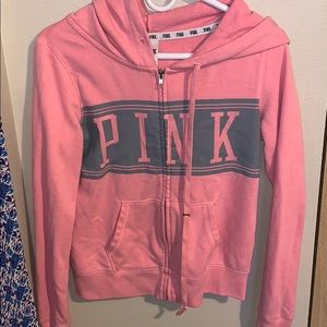 pink hoodie